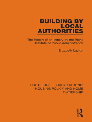 cover image of Building by Local Authorities